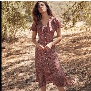 Christy Dawn Daisy Dress in Oxblood Meadow XS